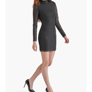 Elegant Black Polka Dot Dress